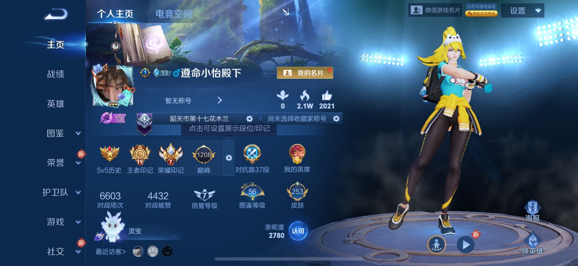 王者荣耀账号苹果VX[12089267]V8 1典藏 9传说 123英雄 253皮肤 可修改实名 荣耀水晶:九霄神辉(木