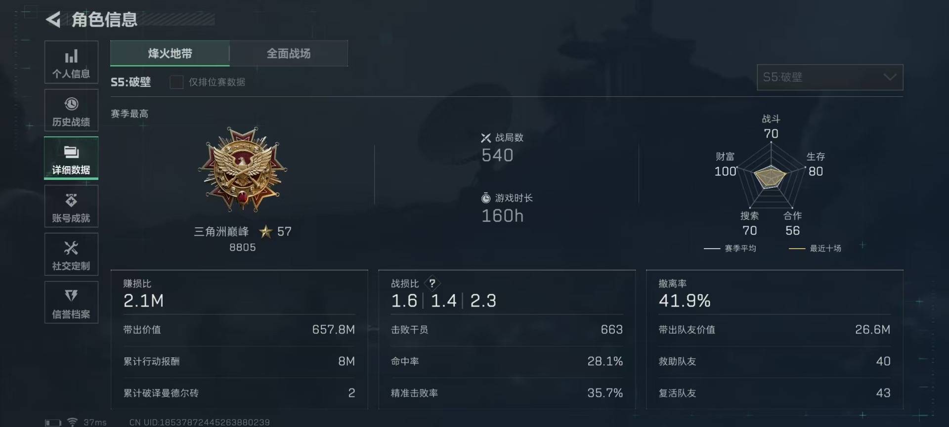 SJZQM333923三角洲行动账号详情图6
