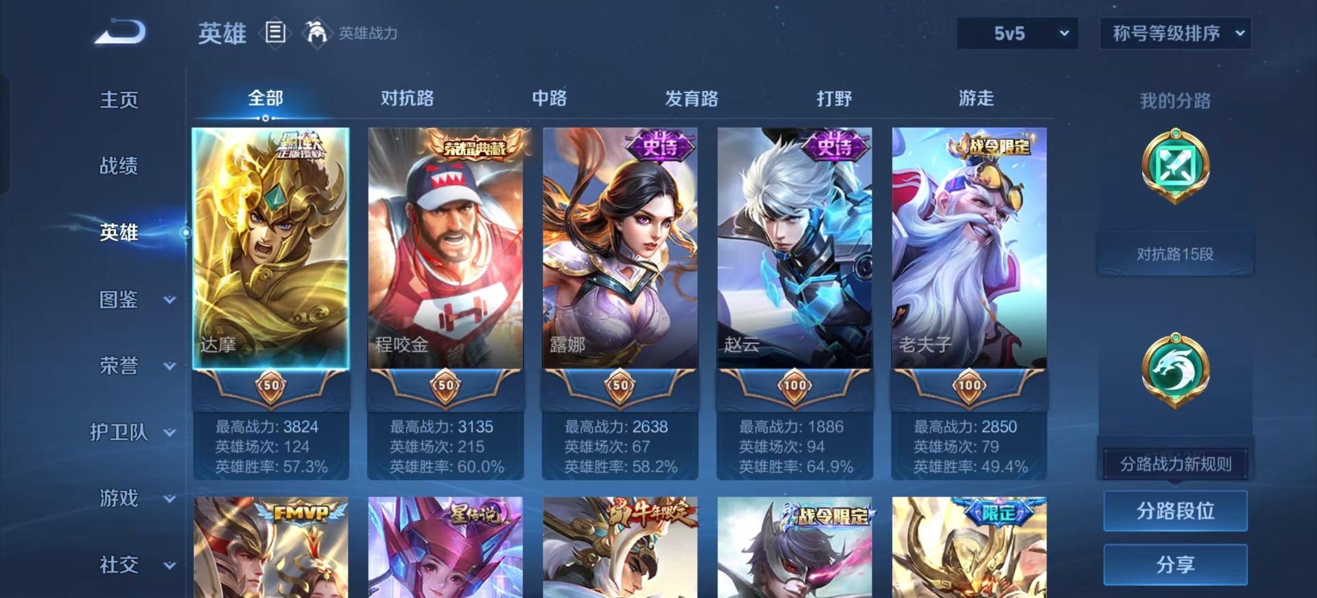 王者荣耀账号安卓QQV8 2典藏 1无双 14传说 125英雄 194皮肤 可修改实名 优质装备:活力突击,星域神启(倪