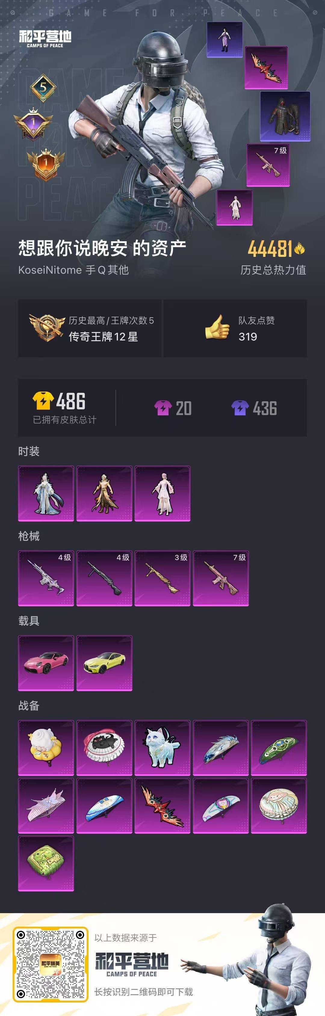 HPQM3339840和平精英账号详情图3