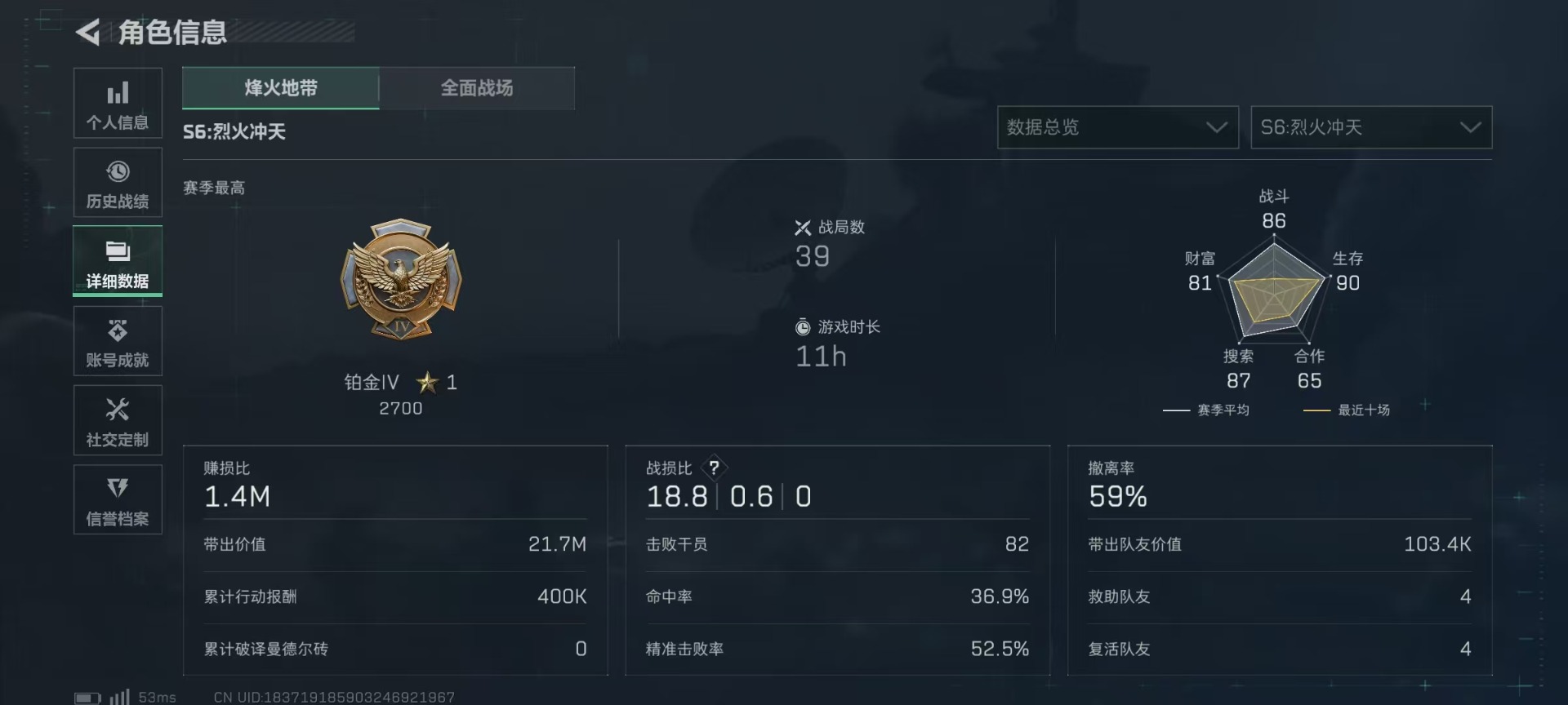 SJZCMW342156三角洲行动账号详情图9