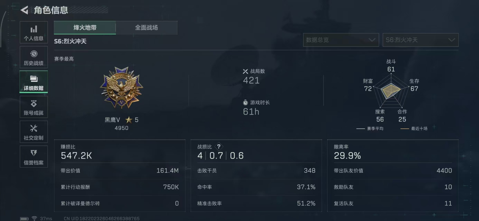 SJZQM439271三角洲行动账号详情图5