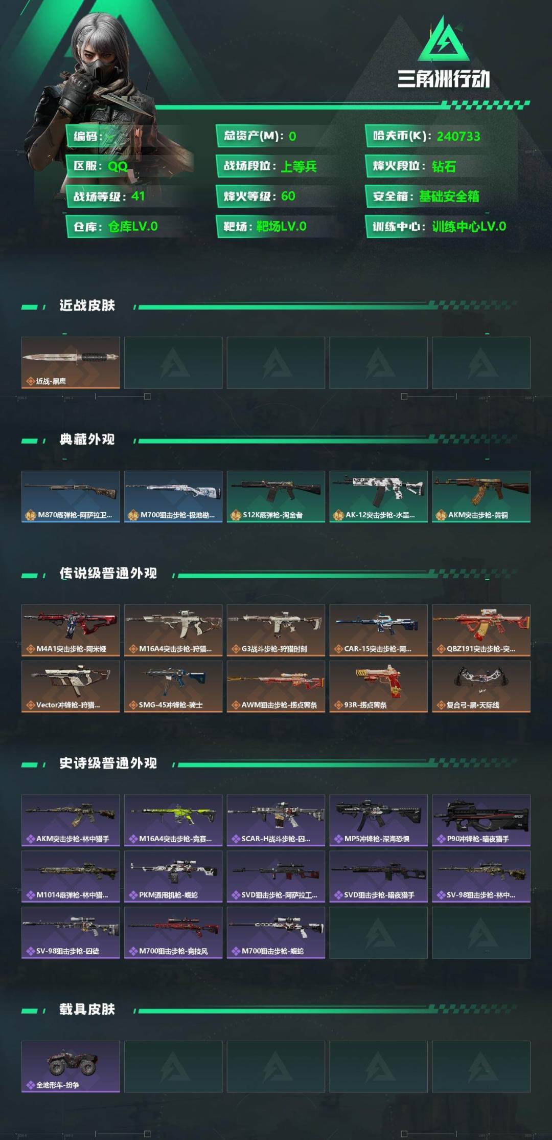 SJZQM439342三角洲行动账号详情图3