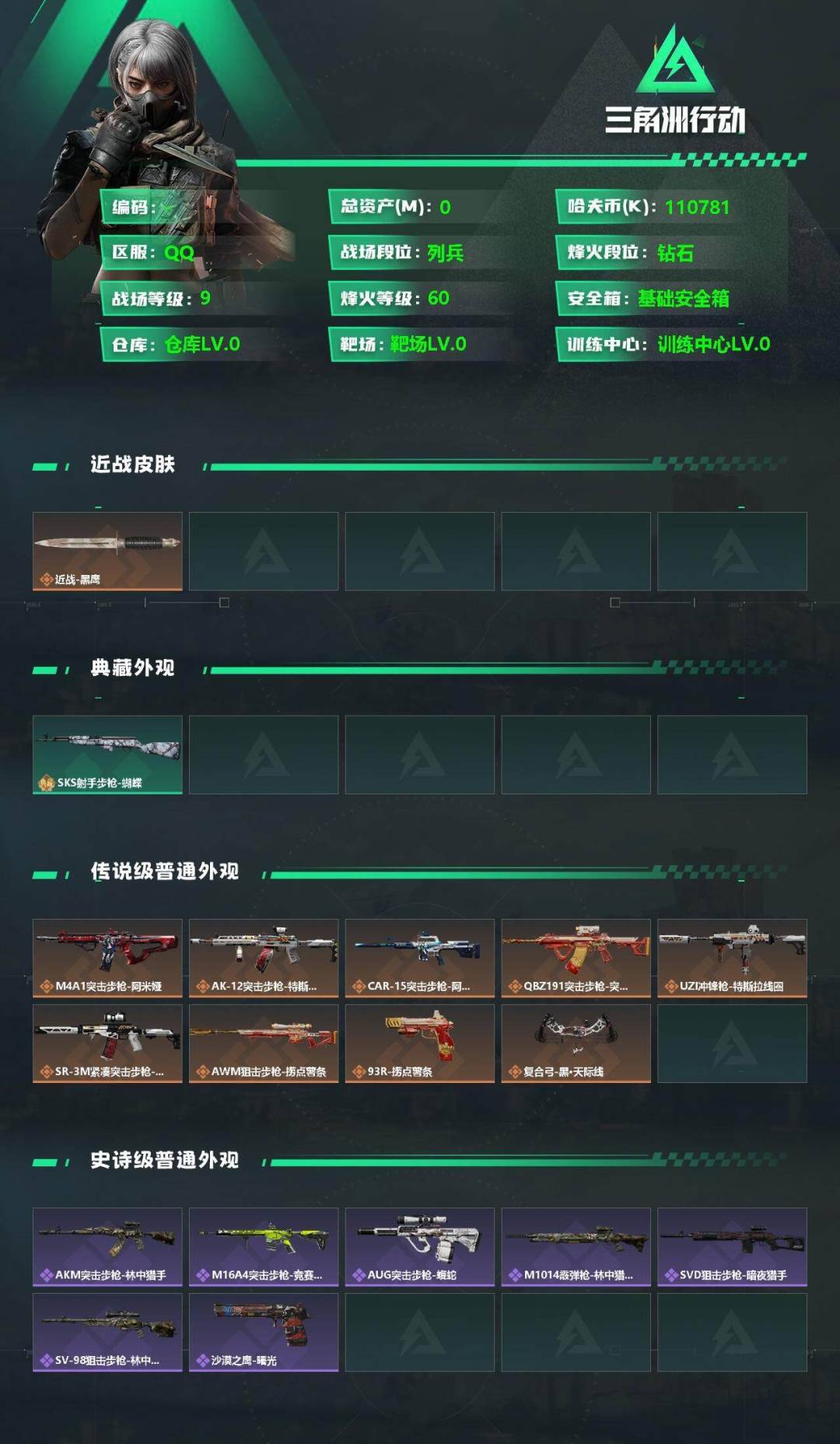 SJZQM355887三角洲行动账号详情图4