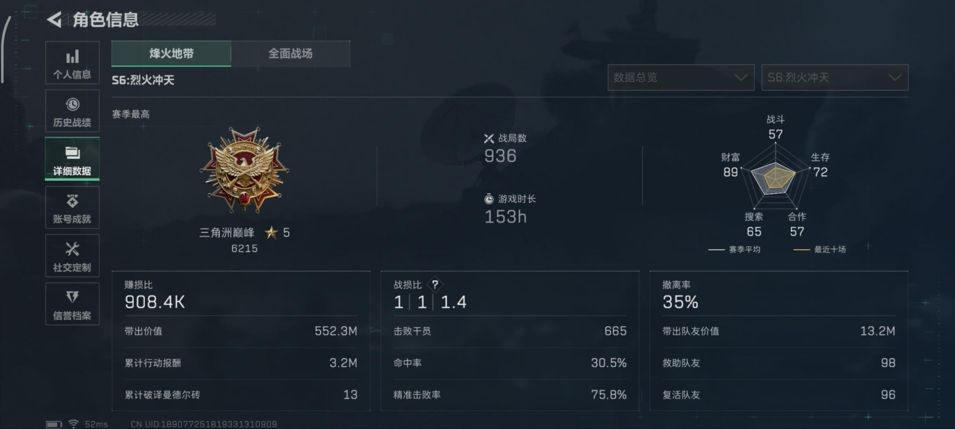 SJZQM356558三角洲行动账号详情图4