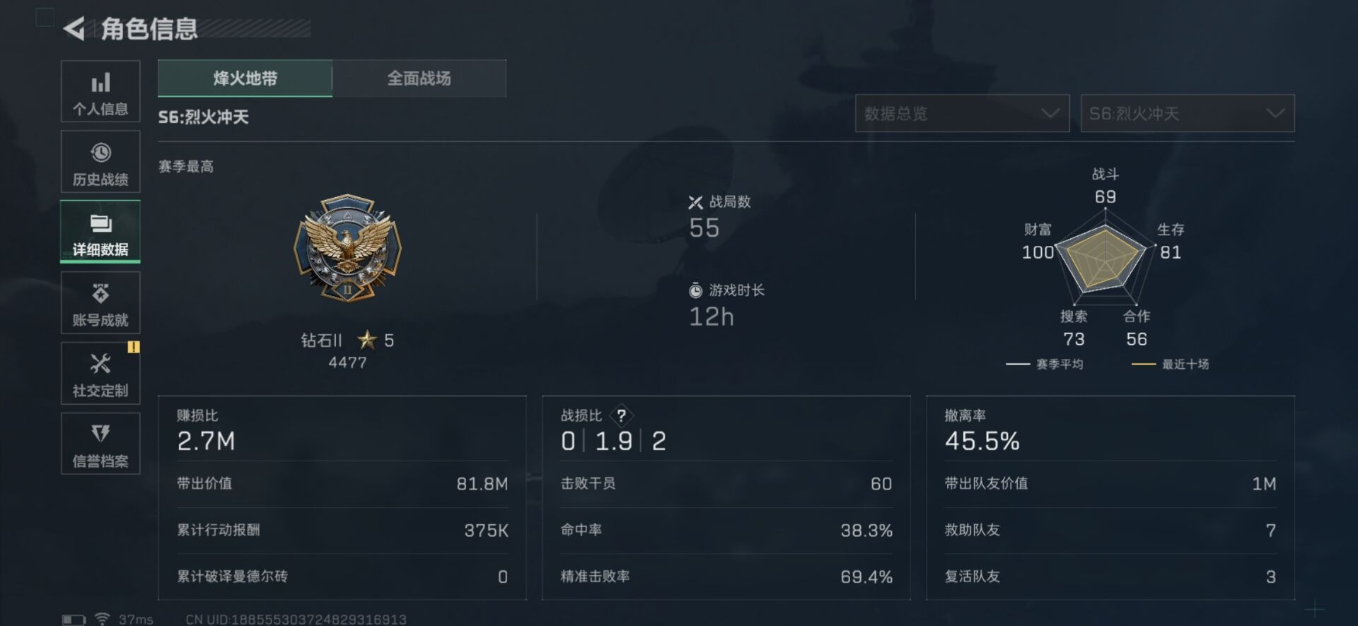 SJZCMW359070三角洲行动账号详情图31