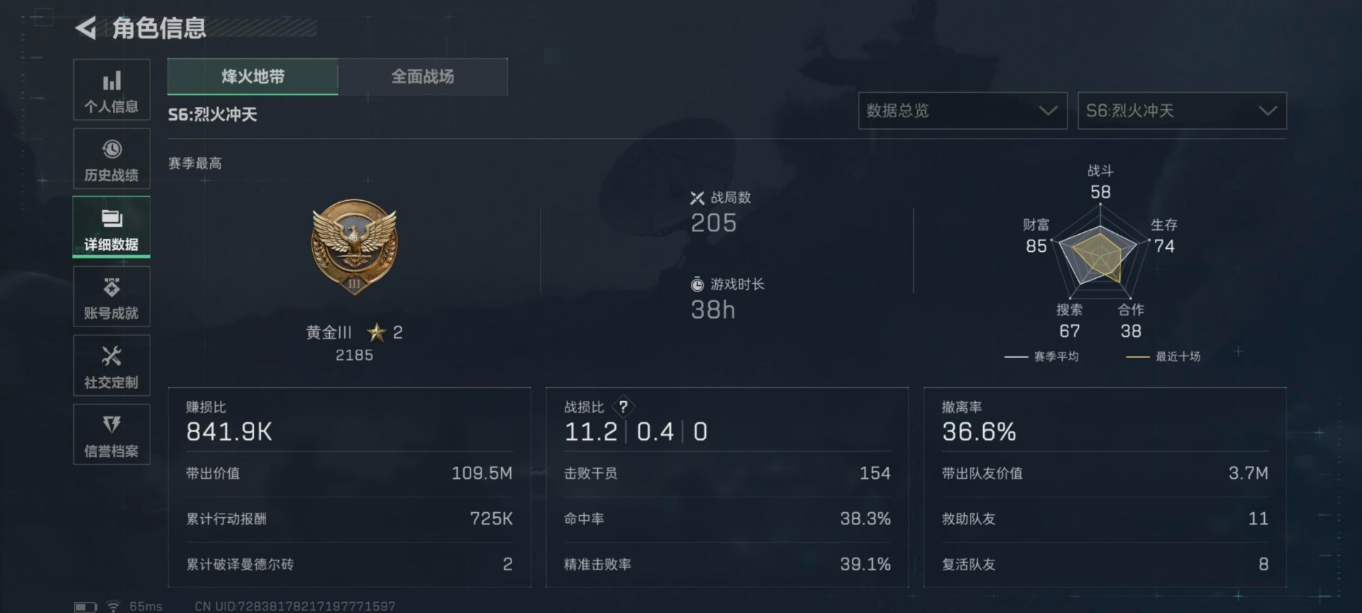 SJZCMW359111三角洲行动账号详情图2