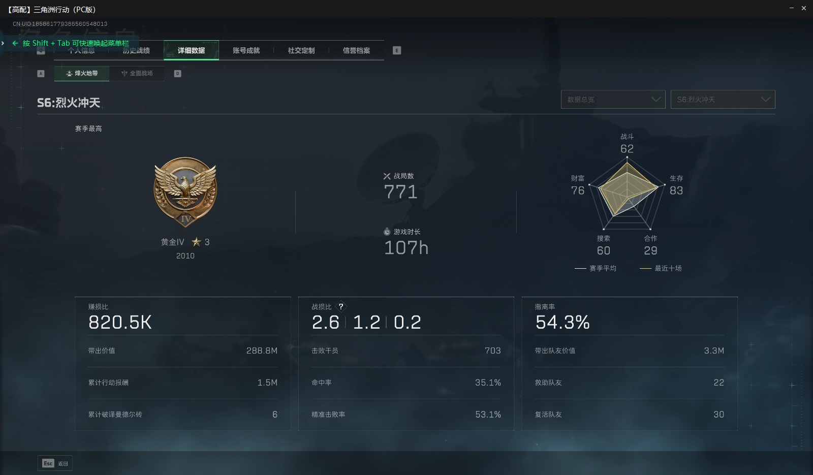 SJZCMW360209三角洲行动账号详情图4 SJZCMW360209三角洲行动账号详情图4