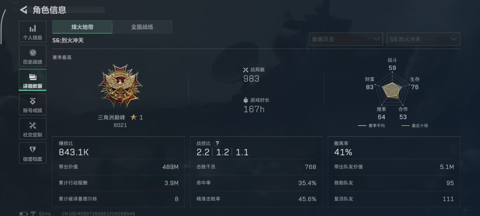 SJZQM360604三角洲行动账号详情图21