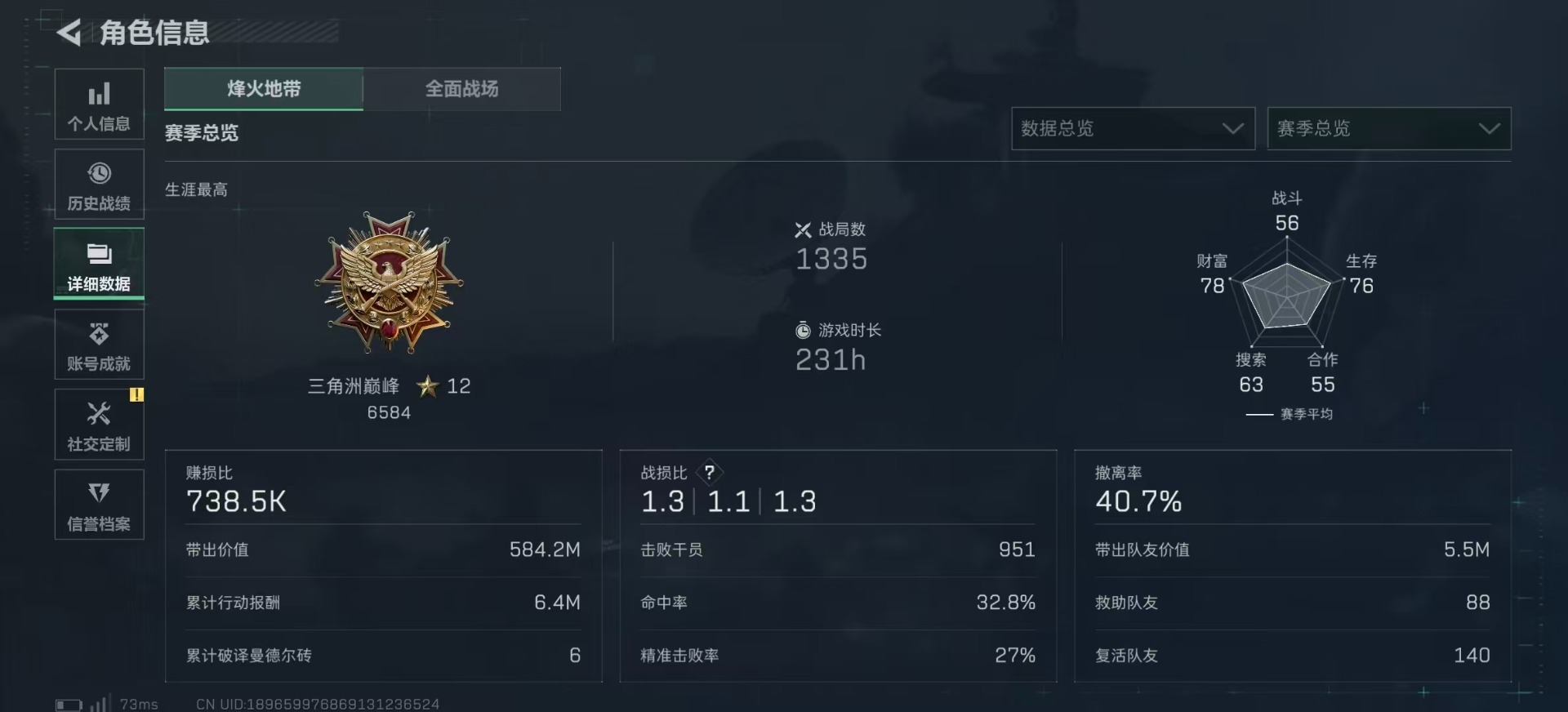 SJZQM356945三角洲行动账号详情图6