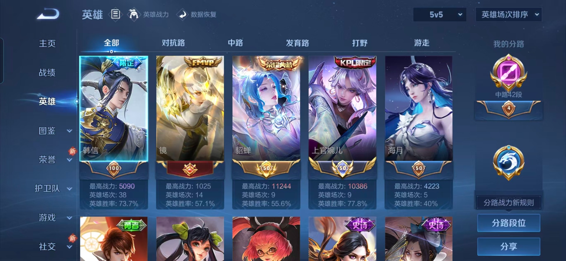 WZQM3370562王者荣耀账号详情图6 WZQM3370562王者荣耀账号详情图6