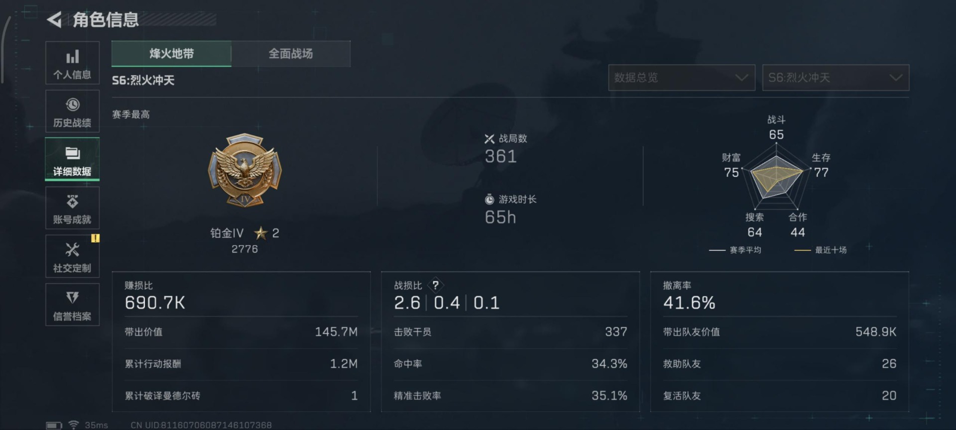 SJZCMW361247三角洲行动账号详情图10