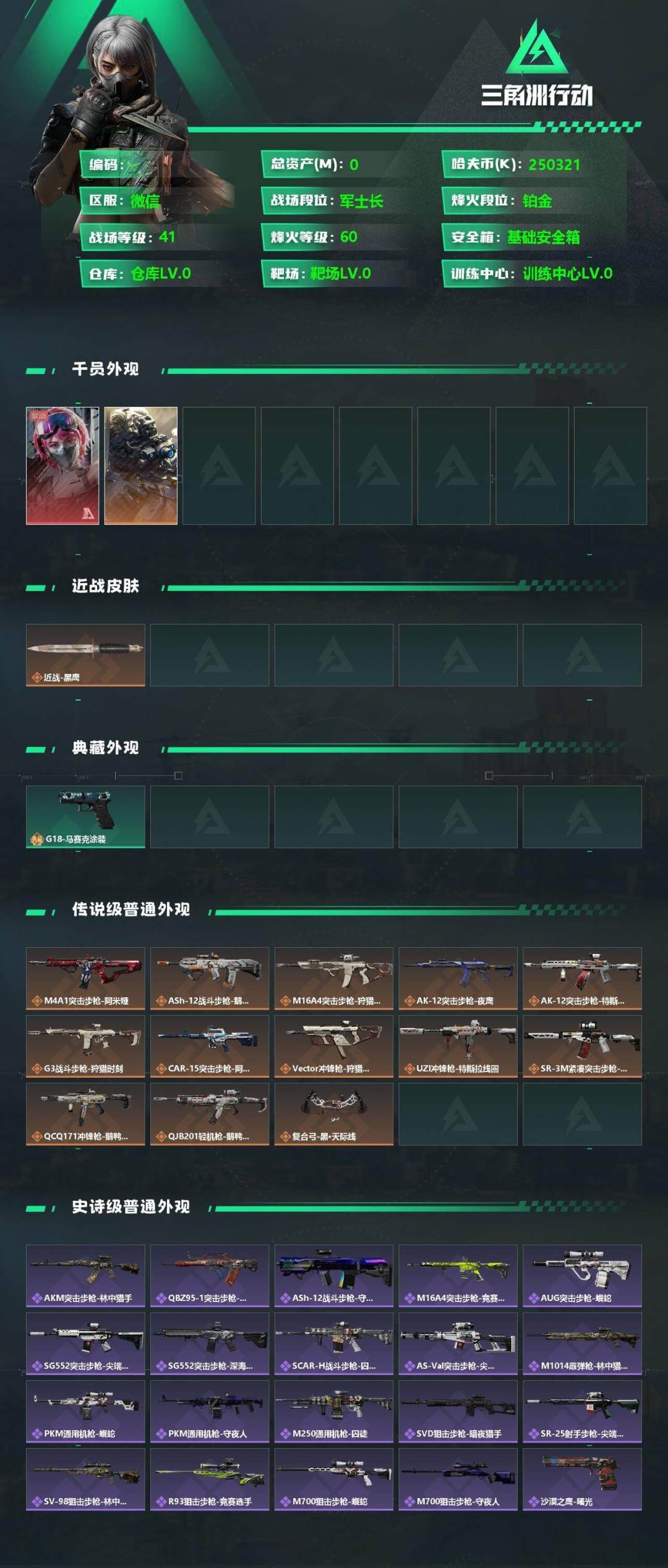 SJZCMW385068三角洲行动账号详情图2