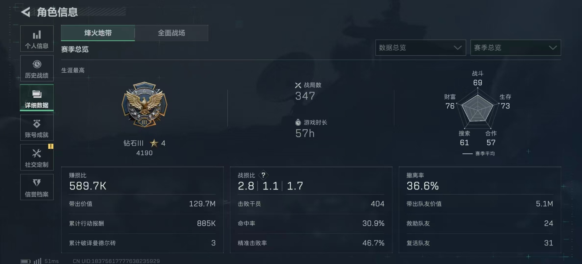 SJZQM365079三角洲行动账号详情图6