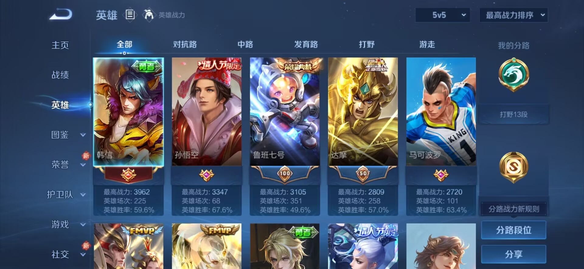 WZCMW3394107王者荣耀账号详情图5