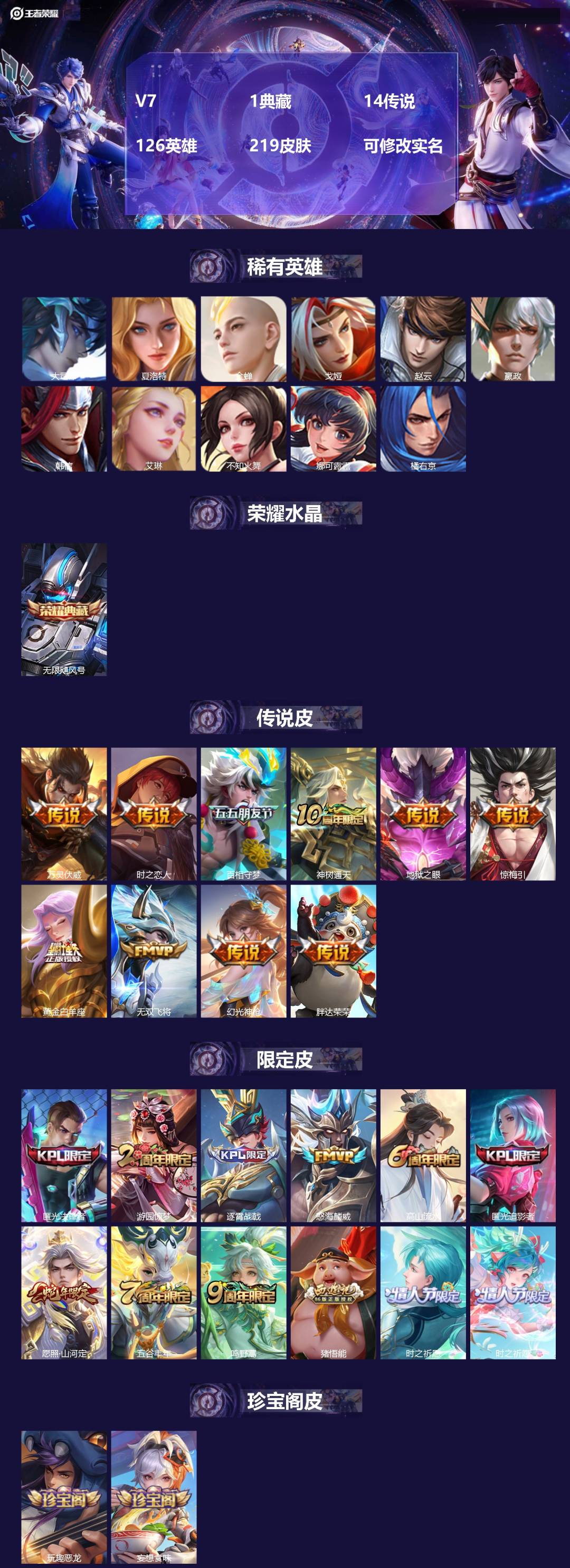 王者荣耀账号安卓QQ126英雄-219皮肤-[]V7 1典藏 14传说 126英雄 219皮肤 可修改实名 
【英雄全皮