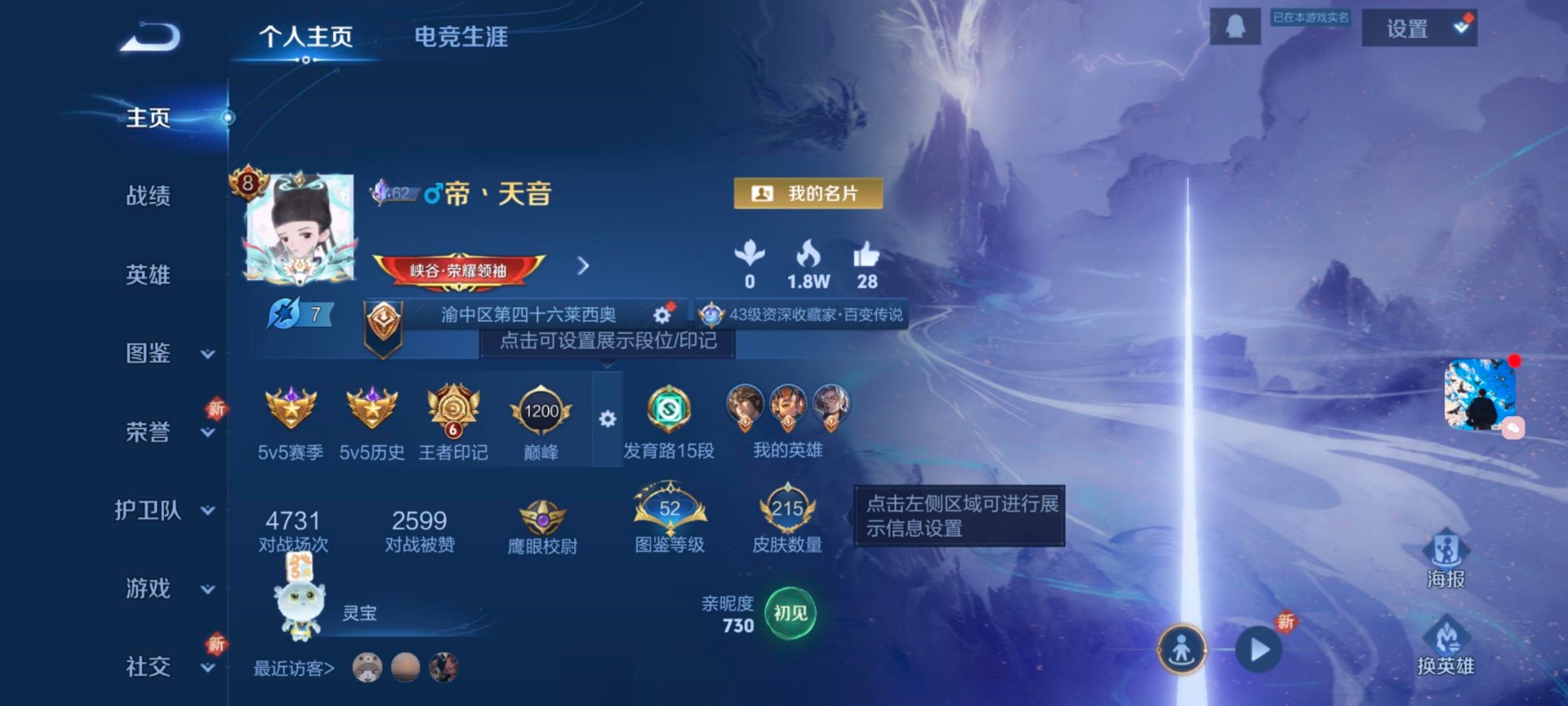 WZCMW3401615王者荣耀账号详情图5