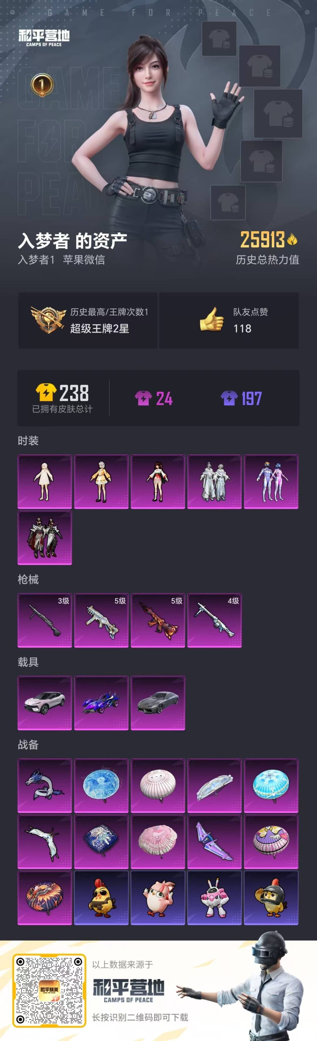 HPCMW3426781和平精英账号详情图12 HPCMW3426781和平精英账号详情图12