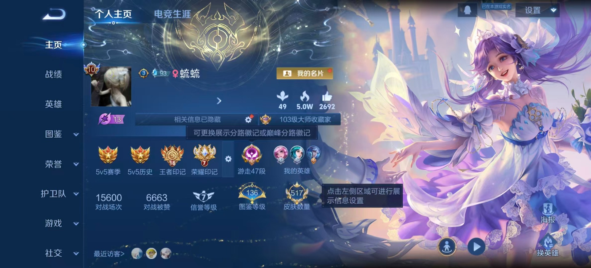 WZCMW3411815王者荣耀账号详情图5