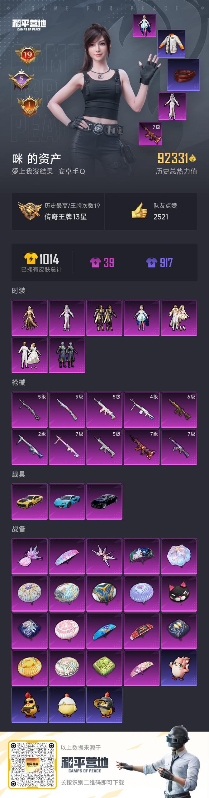 HPCMW3430300和平精英账号详情图22 HPCMW3430300和平精英账号详情图22