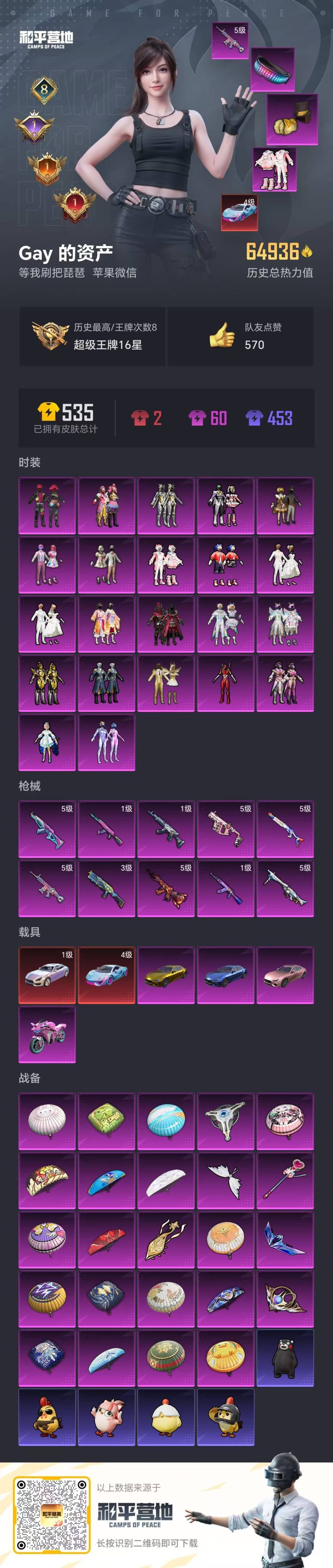 HPCMW3430354和平精英账号详情图21 HPCMW3430354和平精英账号详情图21