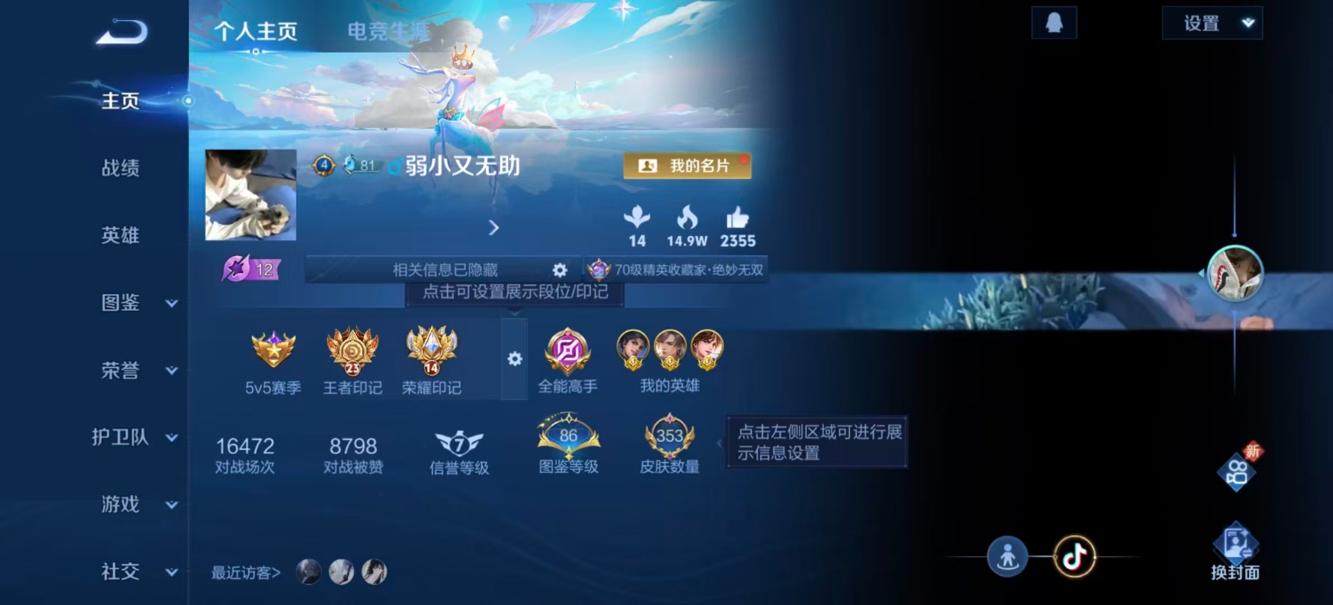 WZQM3437149王者荣耀账号详情图5