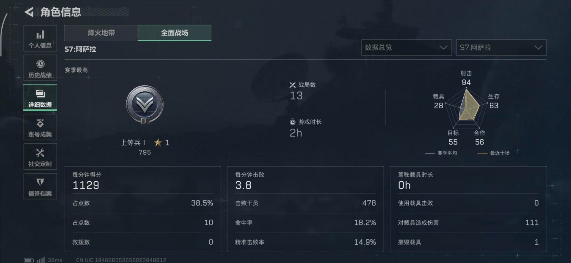 SJZQM389186三角洲行动账号详情图4