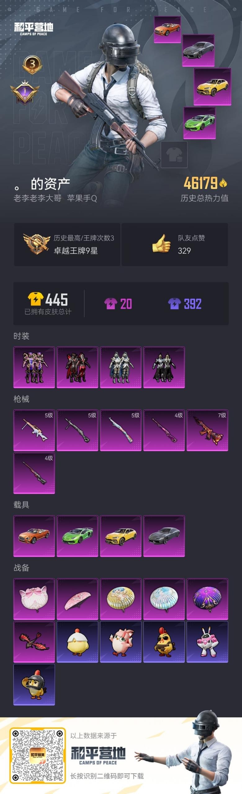 HPQM3433825和平精英账号详情图3