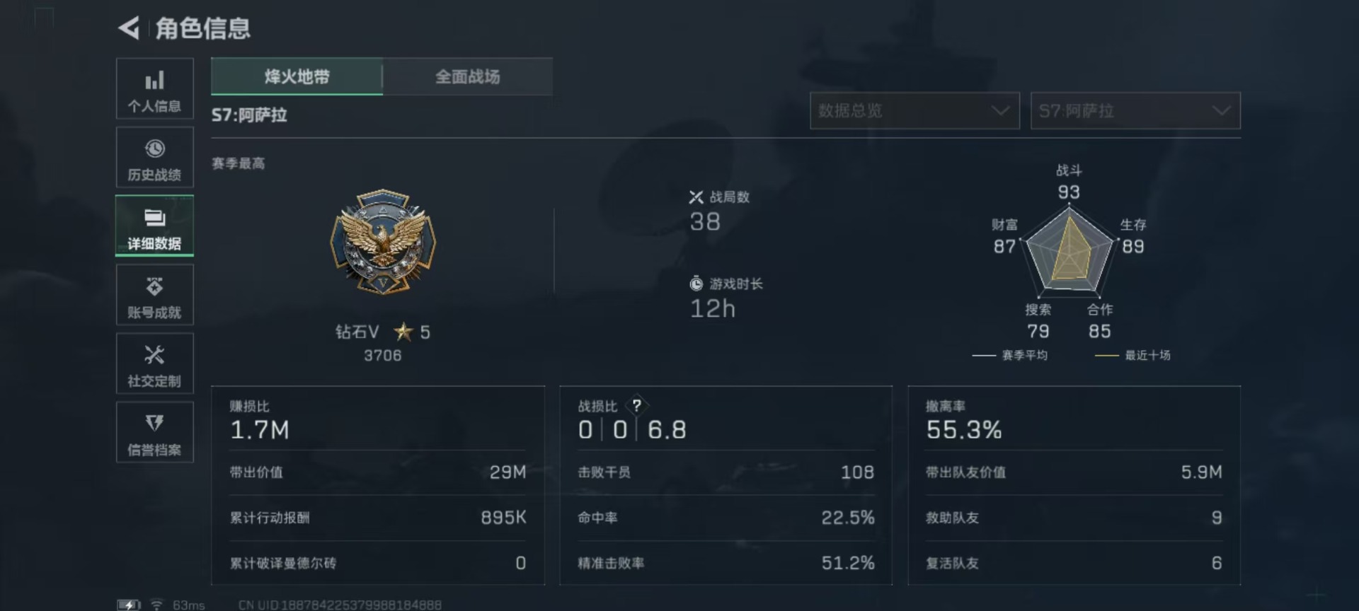 SJZQM390976三角洲行动账号详情图28