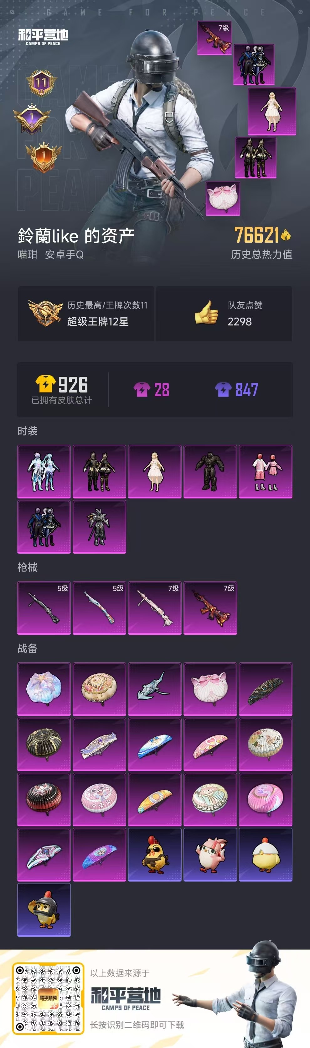 HPCMW3436563和平精英账号详情图3