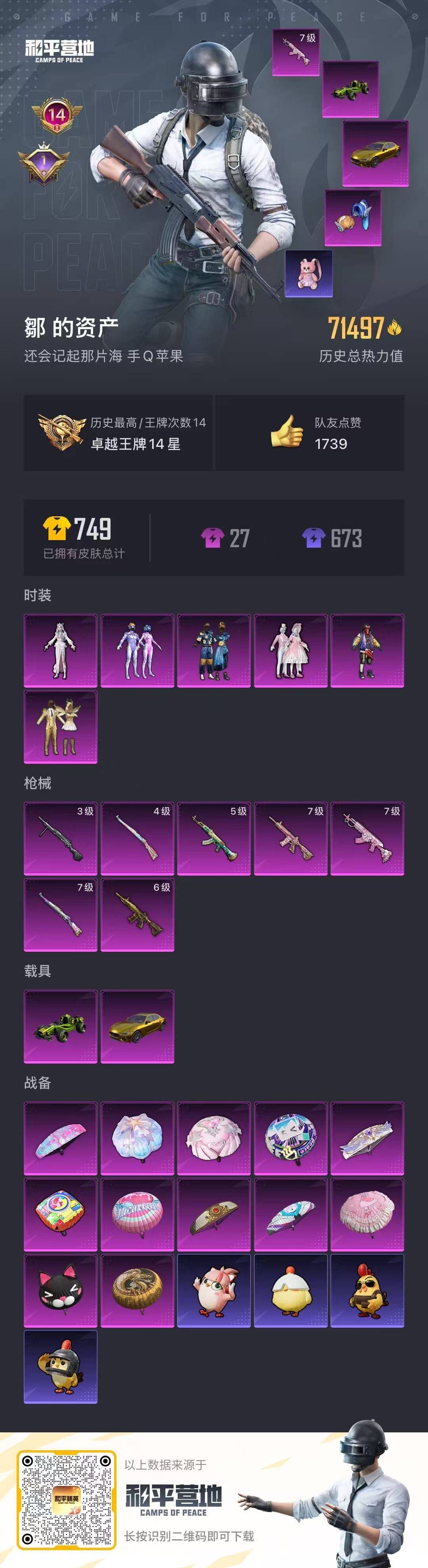 HPQM3437285和平精英账号详情图5