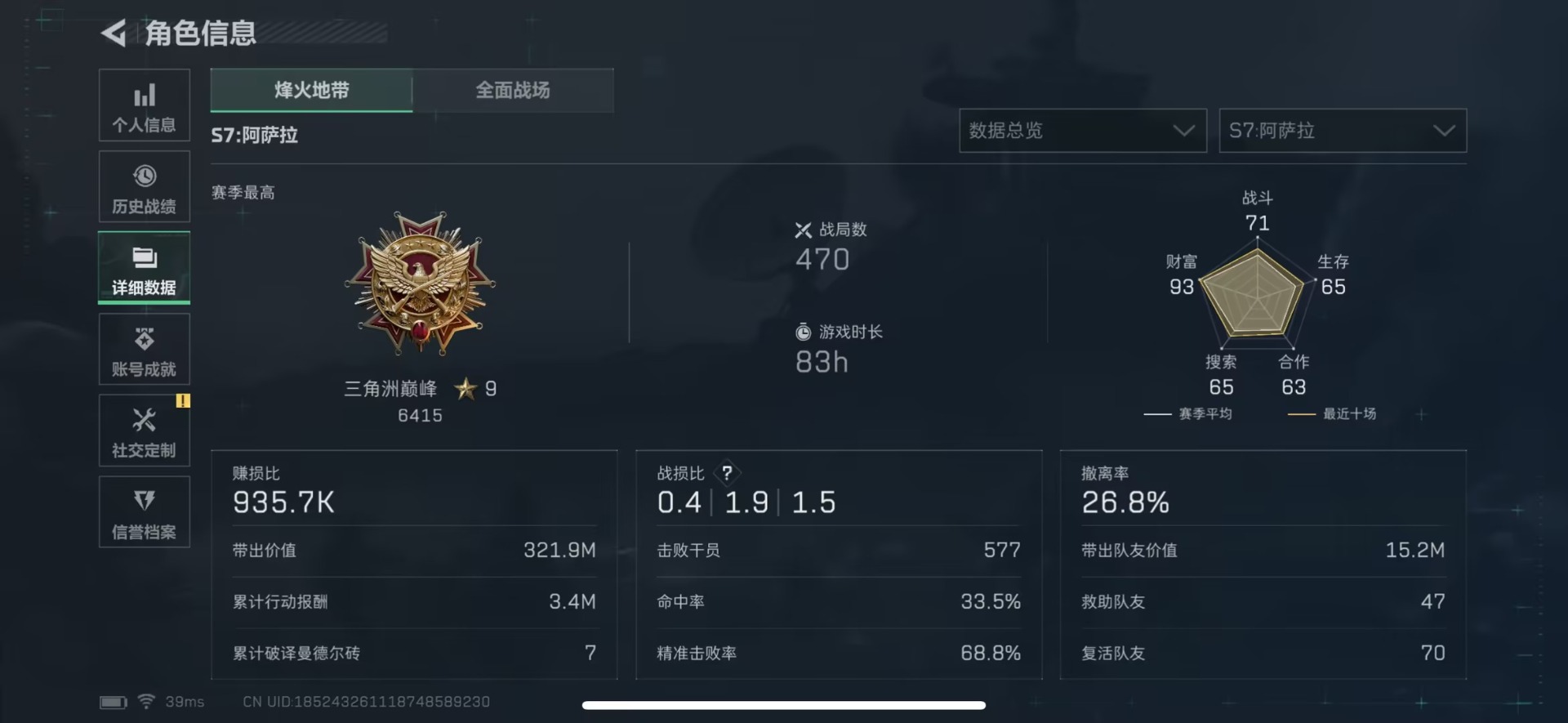 SJZQM391840三角洲行动账号详情图13