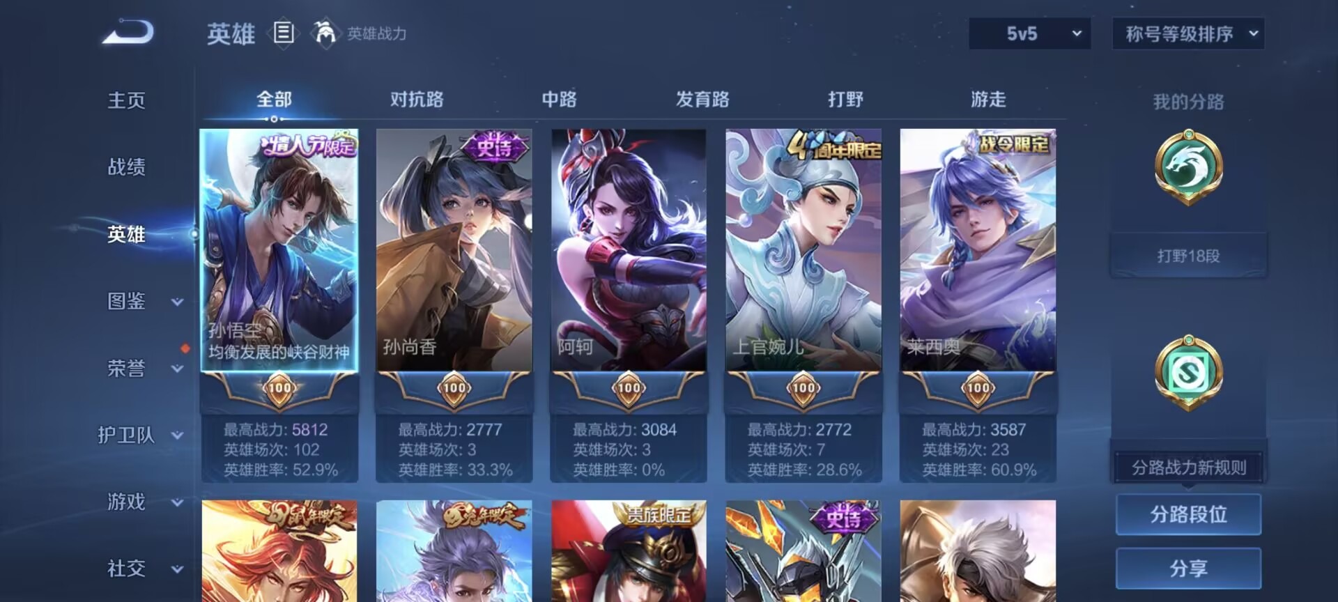 WZCMW3448567王者荣耀账号详情图4