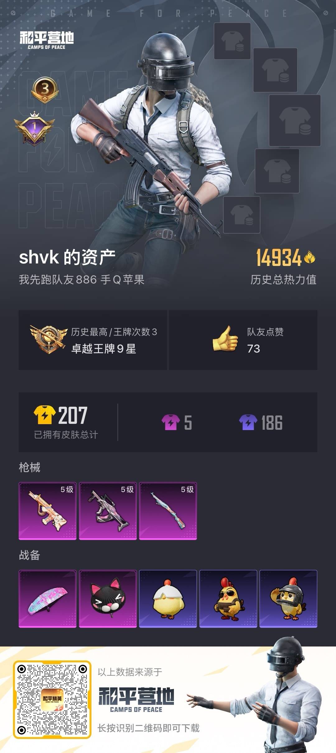 和平精英账号苹果QQ0载具-37套装-60枪皮-3特效枪 0.0载具 3印记 可二次 
【热门装扮】神秘黑猫 
【稀有枪