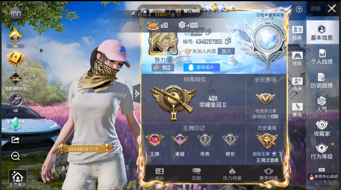 和平精英账号安卓QQ1载具-209套装-267枪皮-6粉装 3特效枪 1载具 18印记 可二次 可修改实名 
【热门装扮