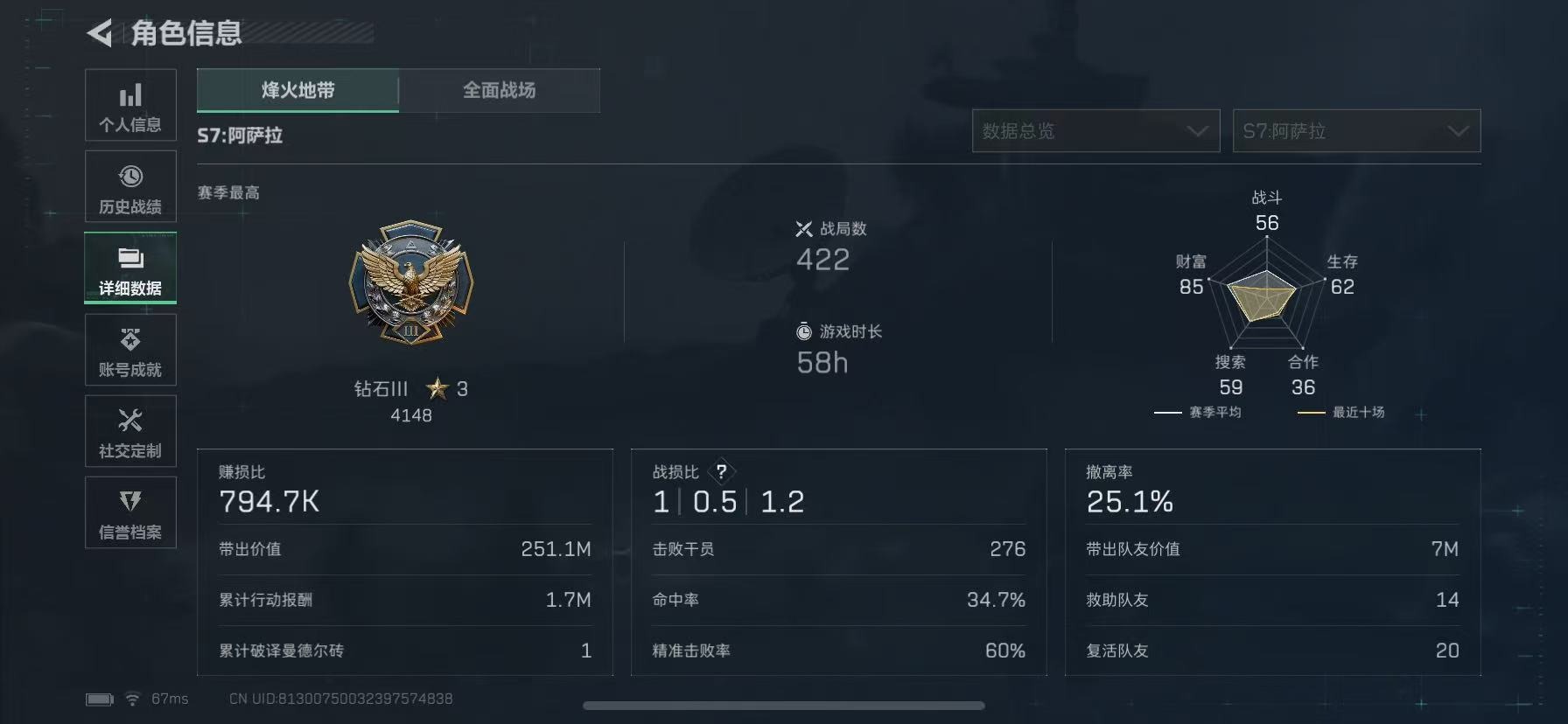 SJZCMW396142三角洲行动账号详情图4