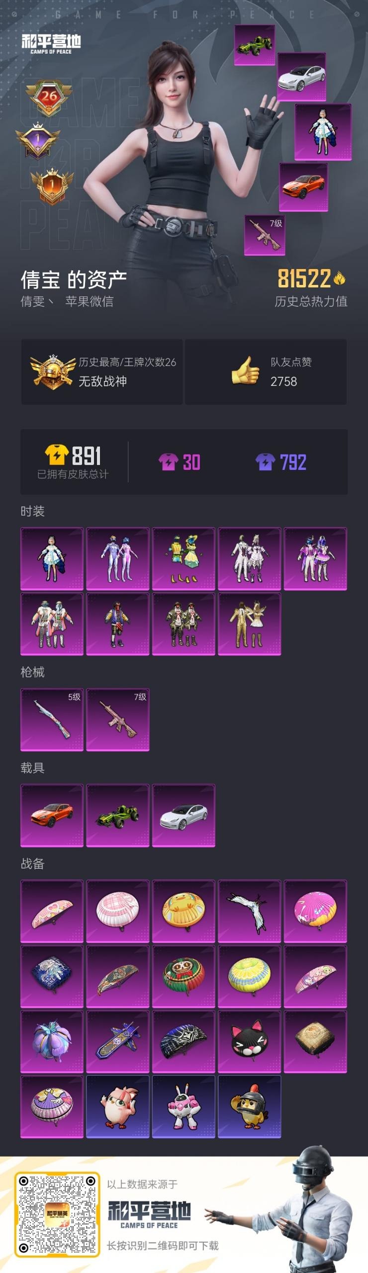 HPCMW3443434和平精英账号详情图3