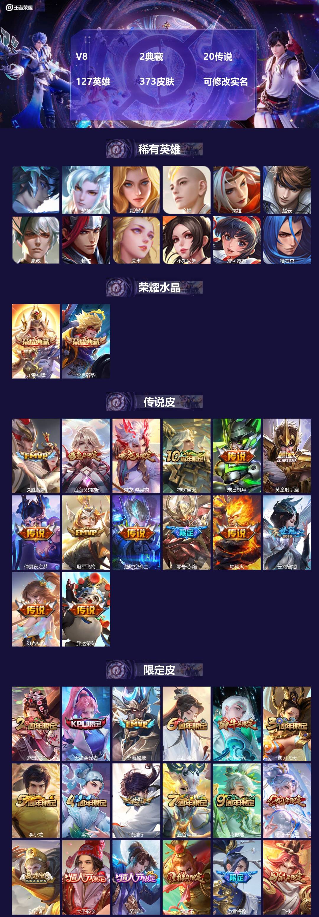 王者荣耀账号安卓QQ127英雄-373皮肤-[]V8 2典藏 20传说 127英雄 373皮肤 可修改实名 
【英雄全皮