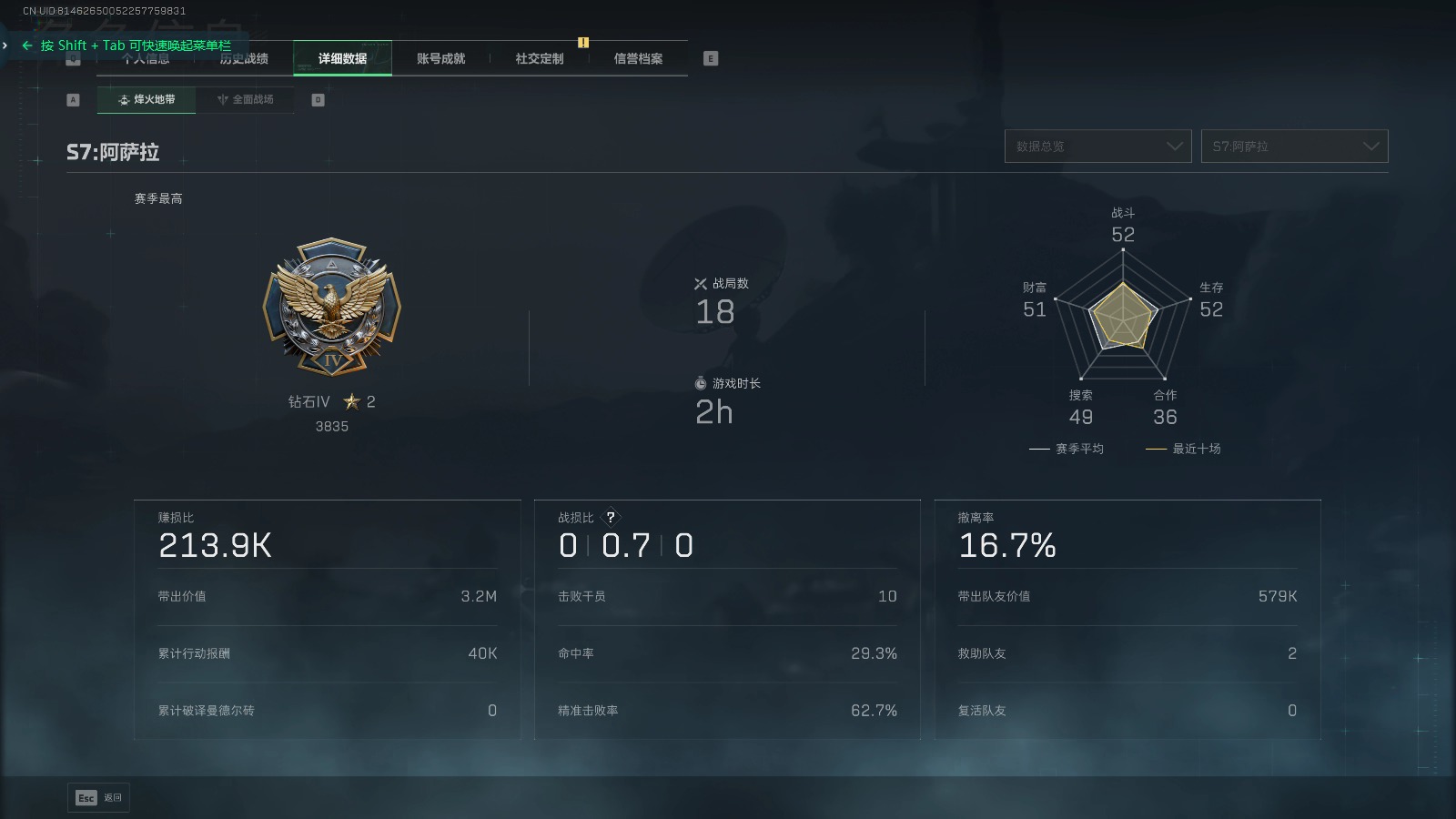 SJZCMW398789三角洲行动账号详情图4