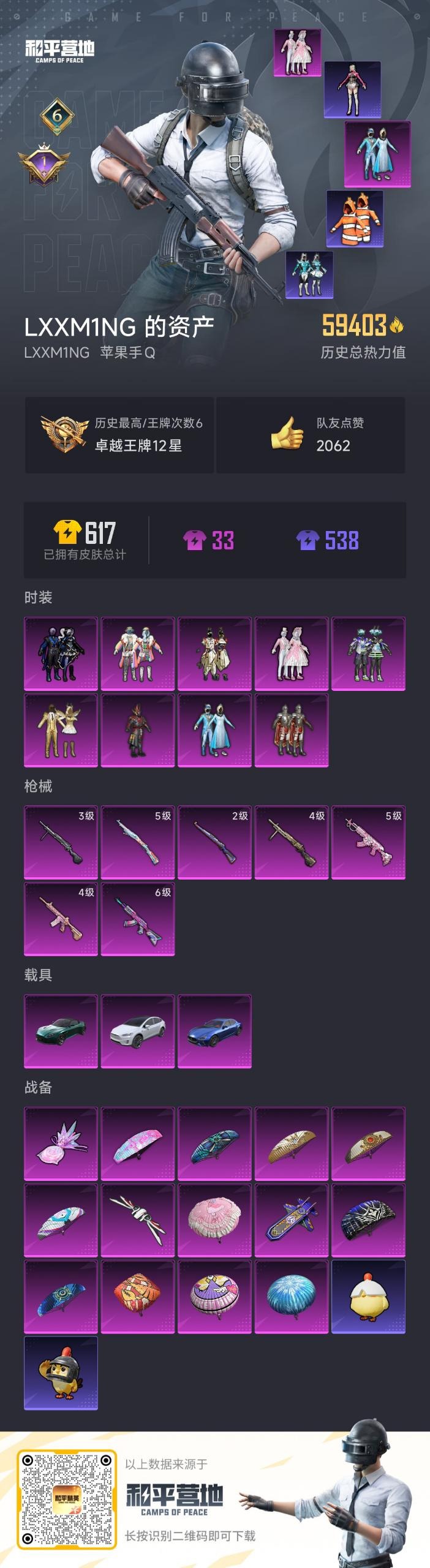 HPQM3449077和平精英账号详情图3