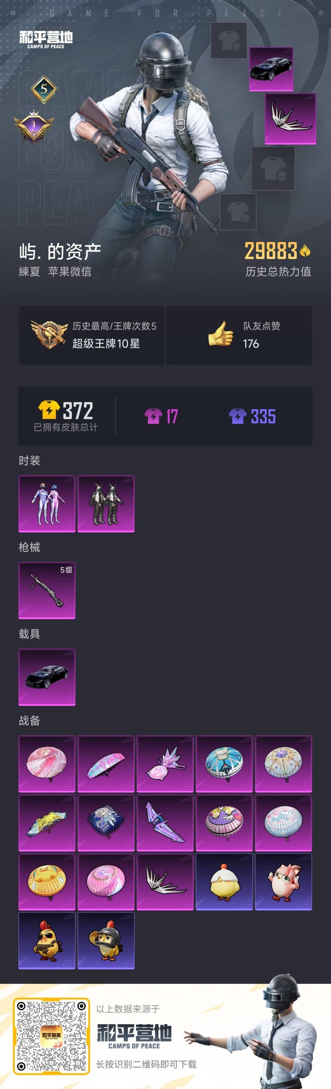 和平精英账号苹果微信1载具-68套装-104枪皮-[]2粉装 1特效枪 1载具 5印记 可二次 
【热门装扮】梦幻火箭(