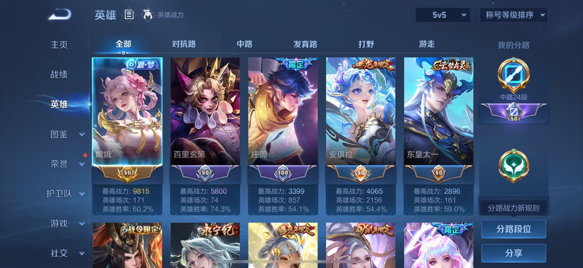 WZQM3474418王者荣耀账号详情图5