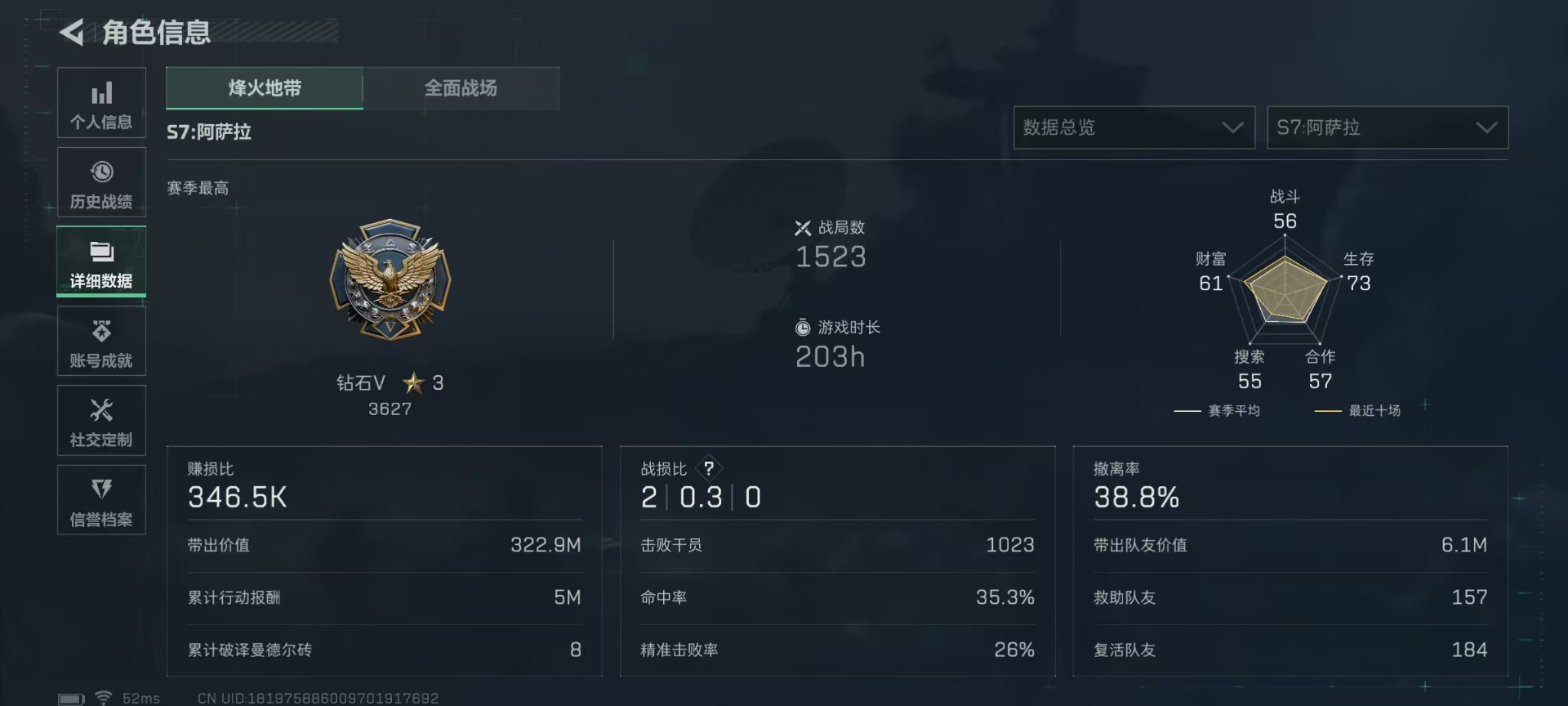 SJZCMW3101788三角洲行动账号详情图4