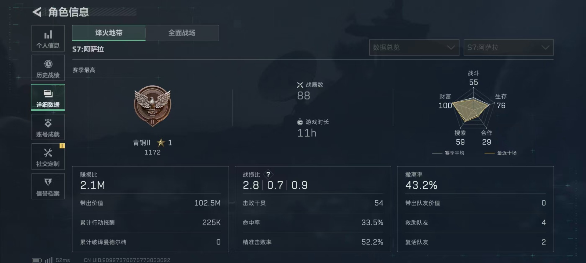 SJZCMW3101836三角洲行动账号详情图4