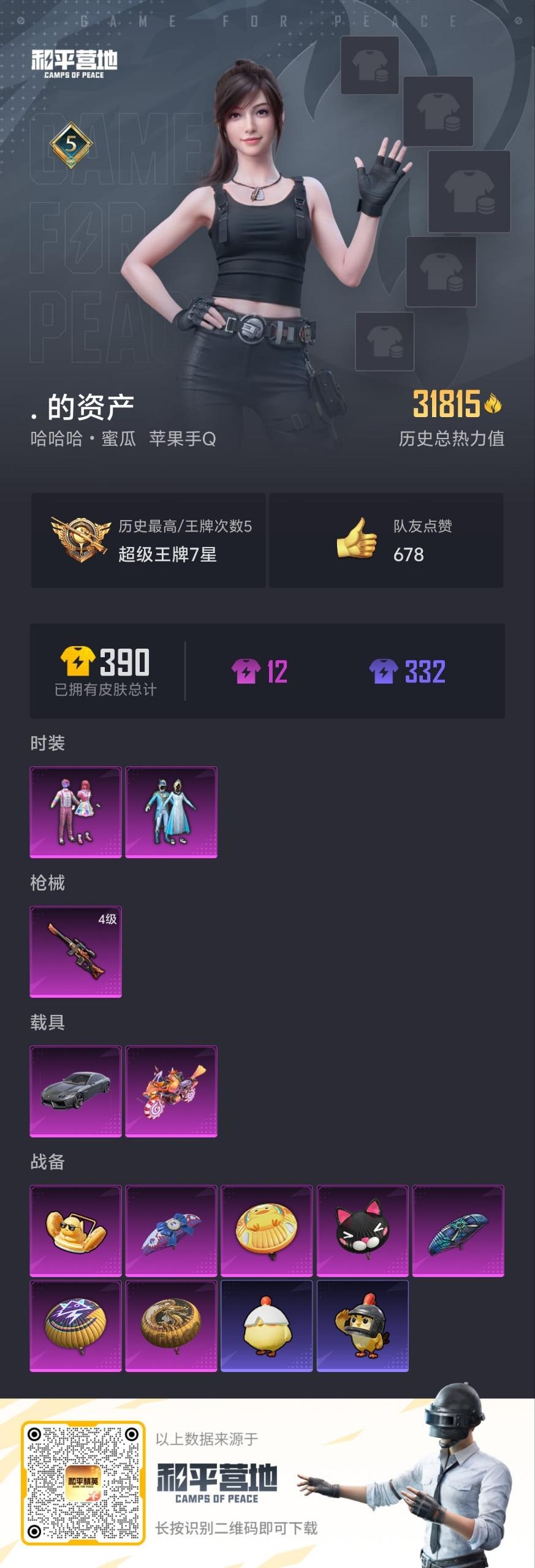 HPQM3453208和平精英账号详情图6