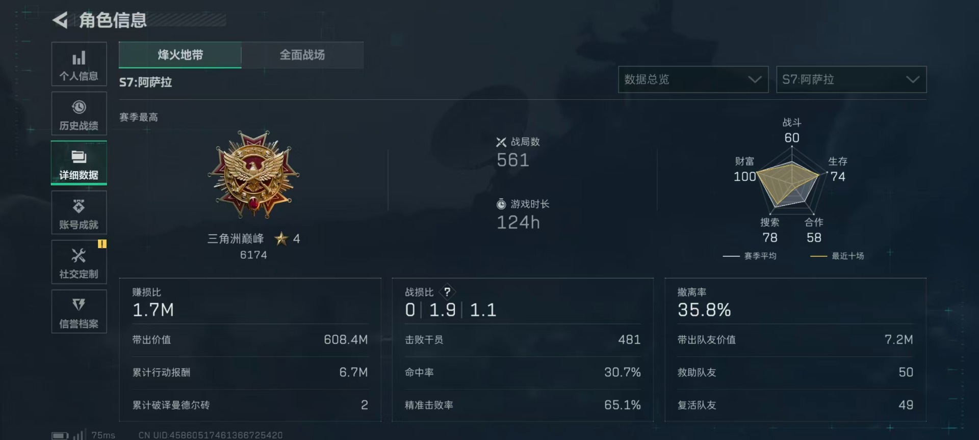 SJZCMW3102810三角洲行动账号详情图3 SJZCMW3102810三角洲行动账号详情图3