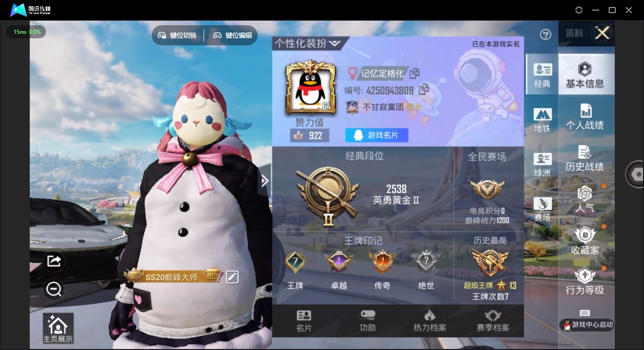 HPCMW3453308和平精英账号详情图2 HPCMW3453308和平精英账号详情图2