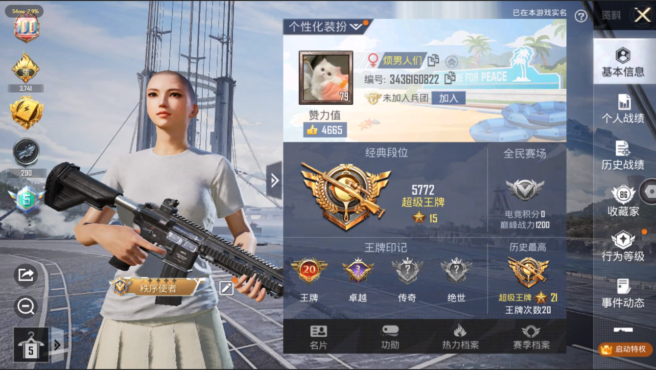 HPCMW3453335和平精英账号详情图2