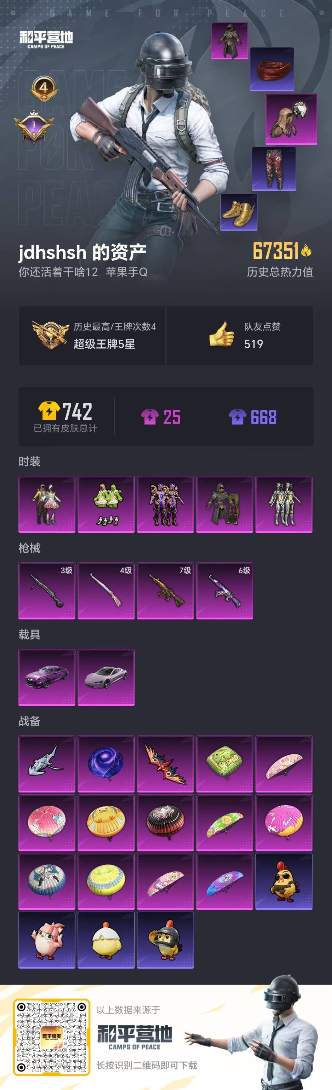 HPCMW3453502和平精英账号详情图9 HPCMW3453502和平精英账号详情图9