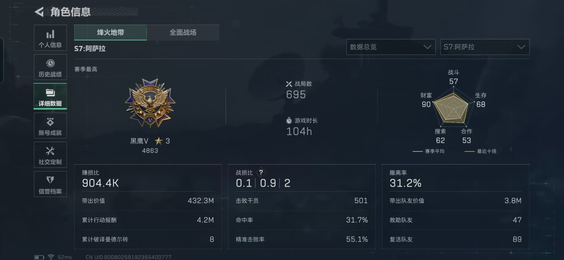 SJZCMW3103265三角洲行动账号详情图7